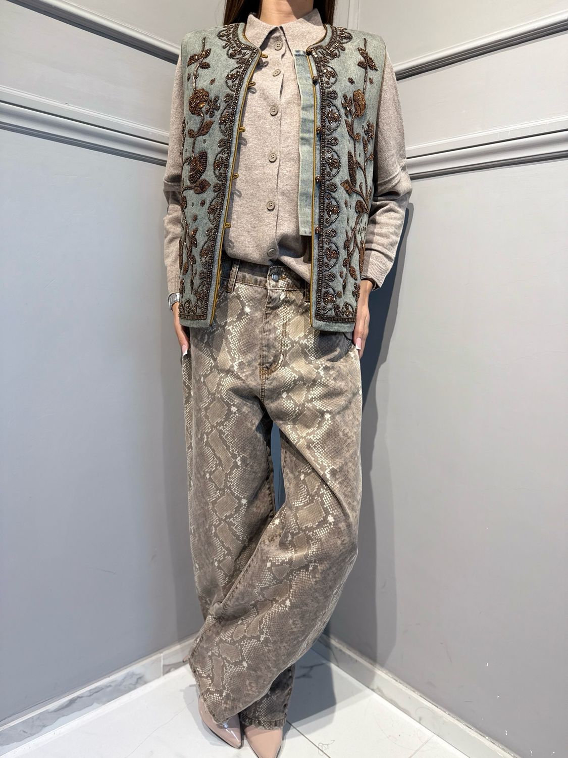 MOTEL - pantalone SNAKE-850P pitonato