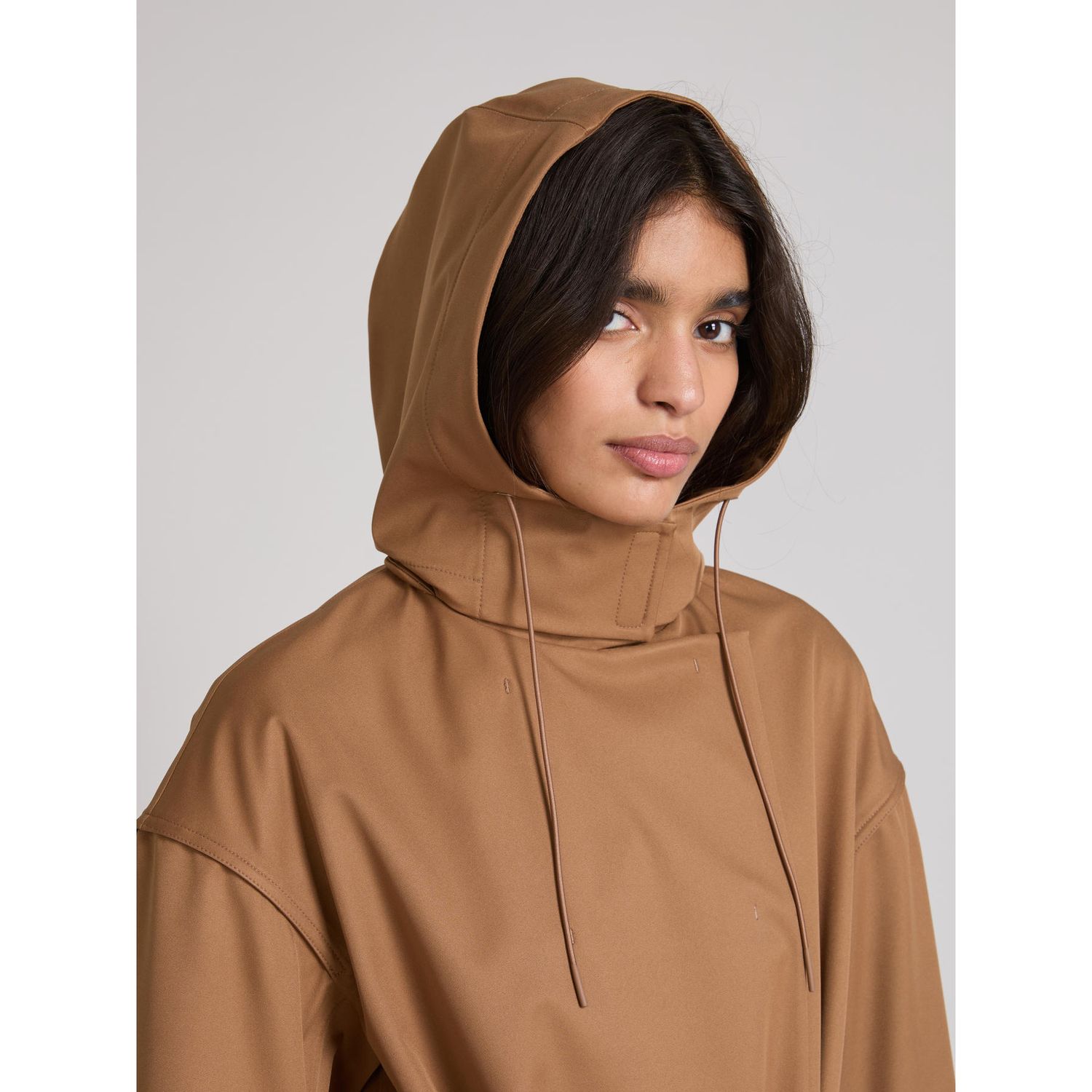 MM Max Mara - Trench twill antigoccia membranato tre strati MMLUTILITA - Noce