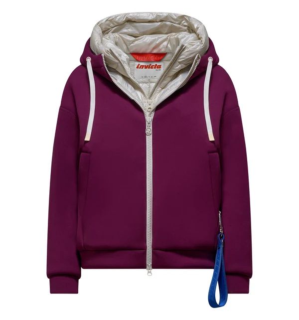 INVICTA - Giacca da donna in felpa con cappuccio Codice prodotto: JW0556TSFW6_753_ prugna