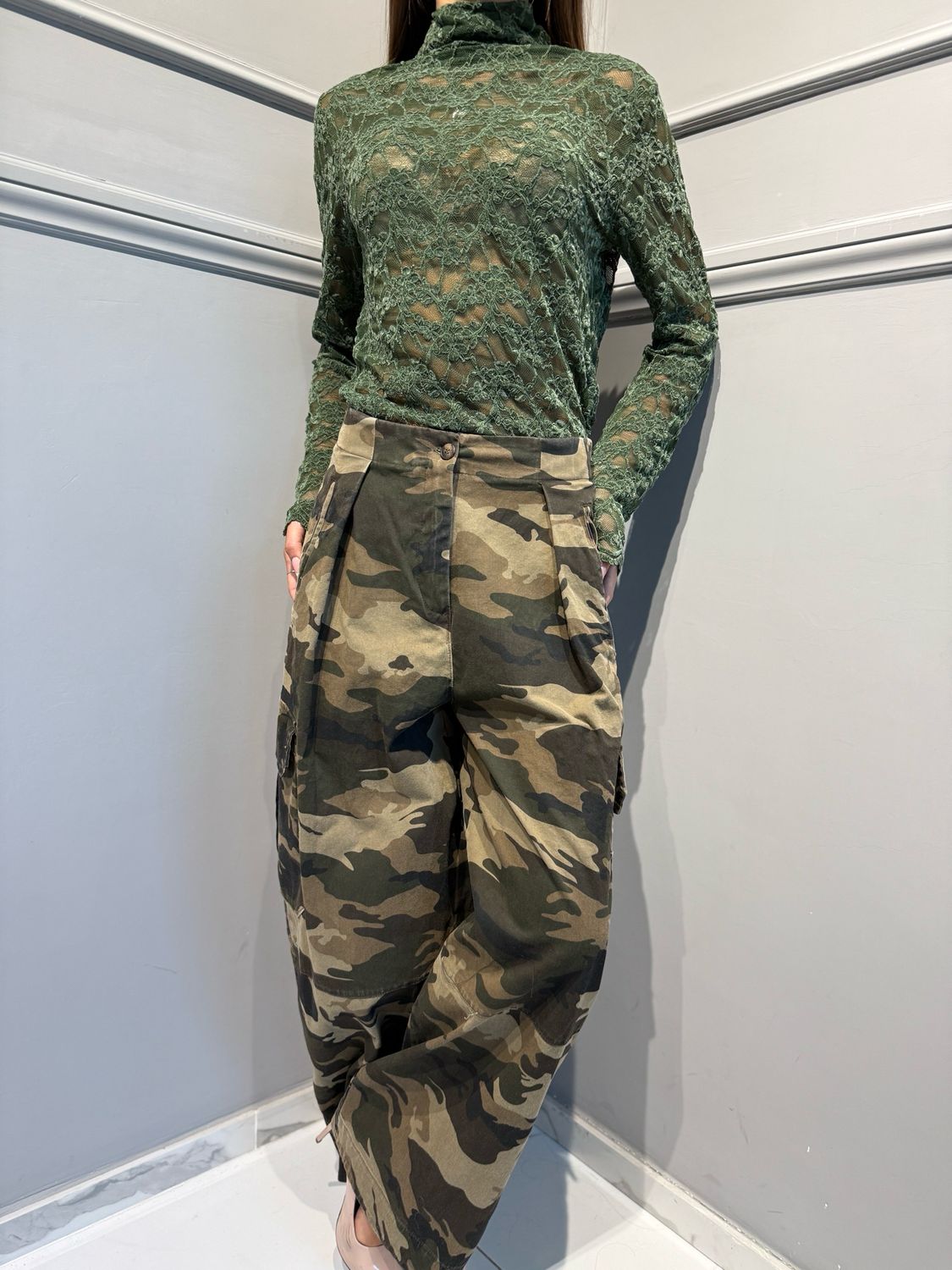 TENSIONE IN - pantalone mimetico cargo 40455