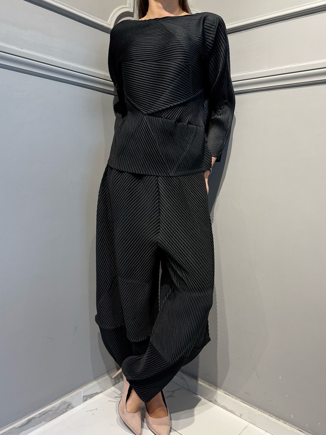 MEIMEIJ - blusa plissettata con manica a kimono I6IM6IY00 nero
