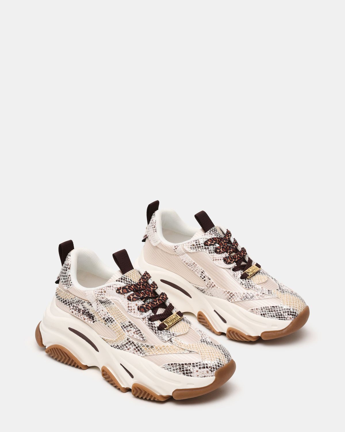 STEVE MADDEN - Sneaker Beige Snake POSSESSION-LT