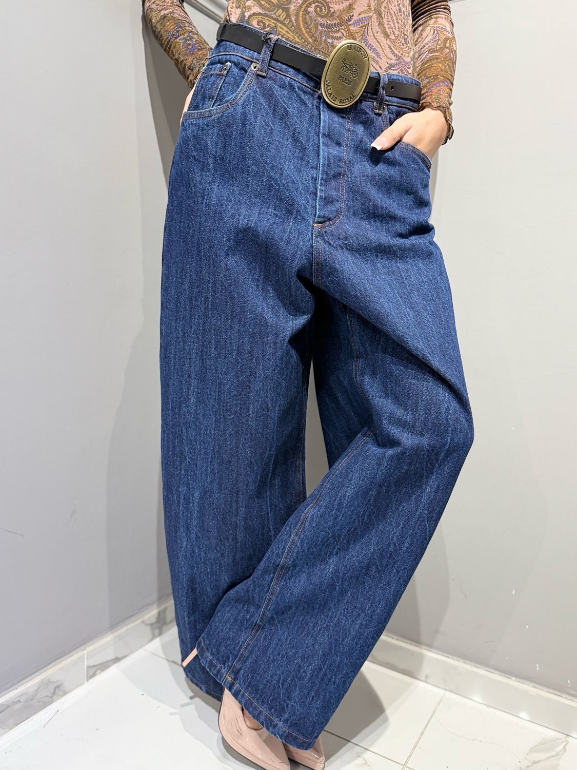 TENSIONE IN - jeans W26P776 barrell blu denim