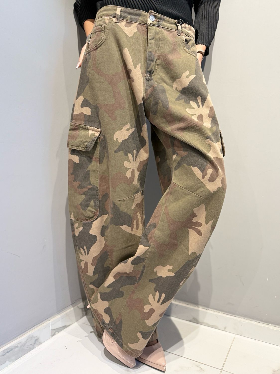 HAVE ONE - pantalone cargo PSB-R253 camouflage