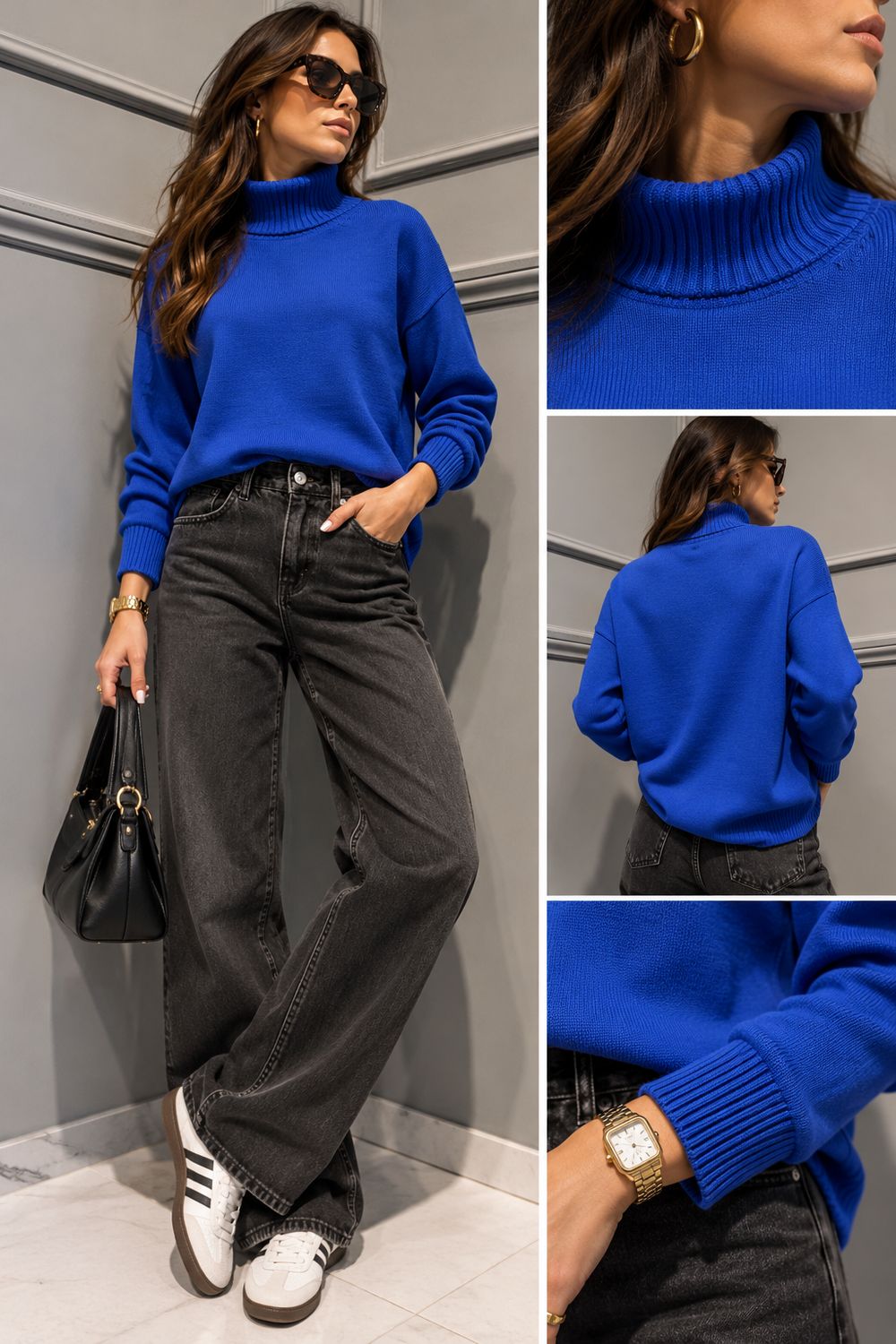 MAX MARA MM - maglia MMLMEANDRO Bluette
