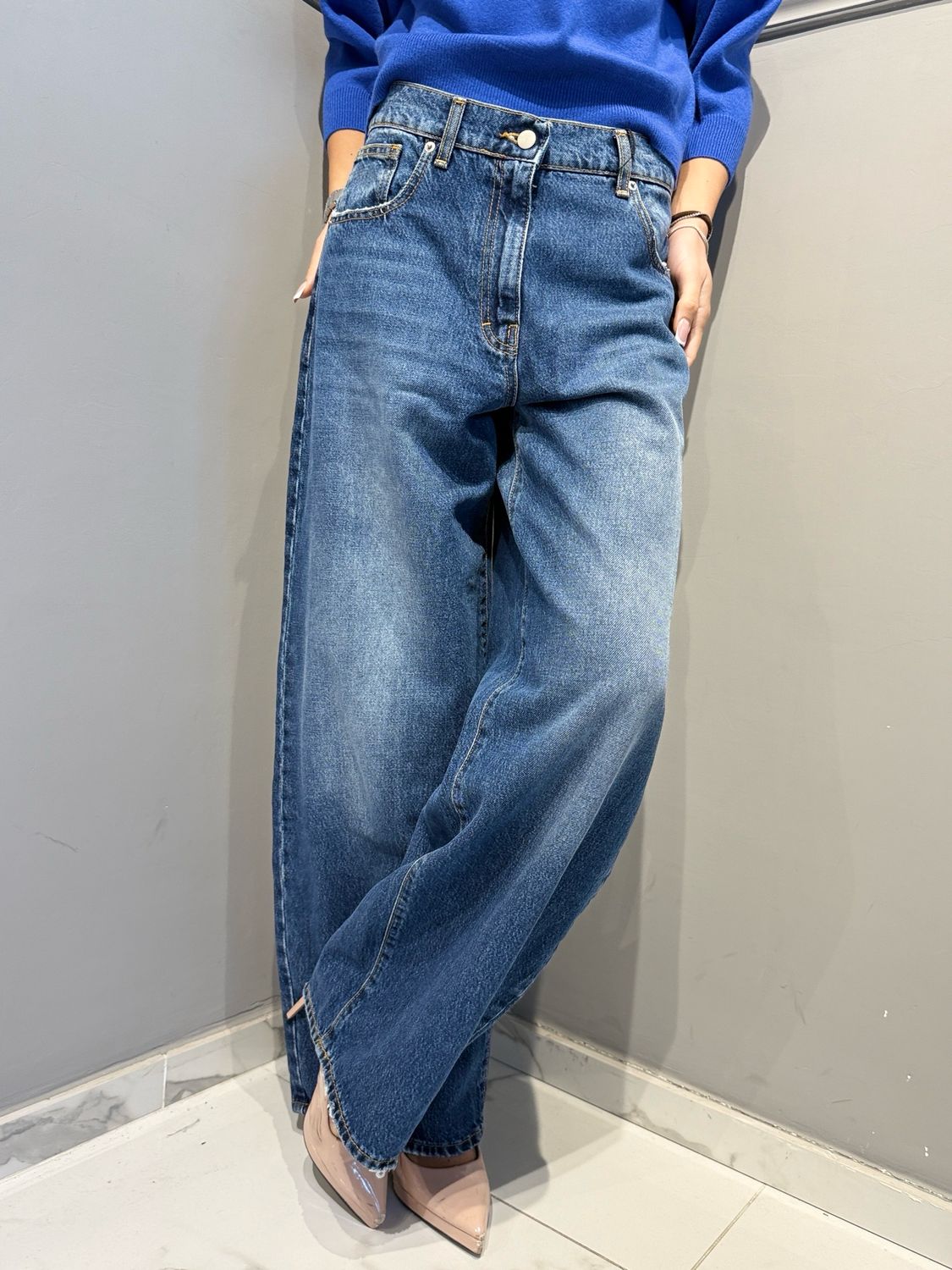 TENSIONE IN - jeans SARALV086 blu denim