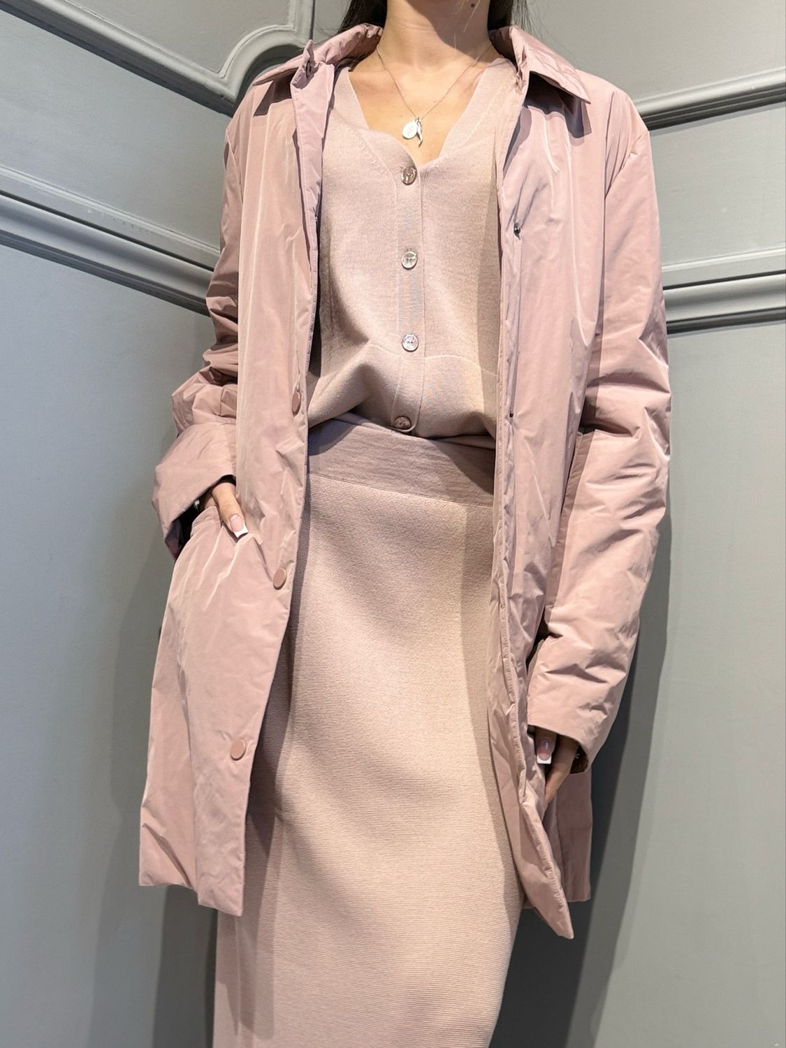 MAXMARA MM - giaccone rosa cipria