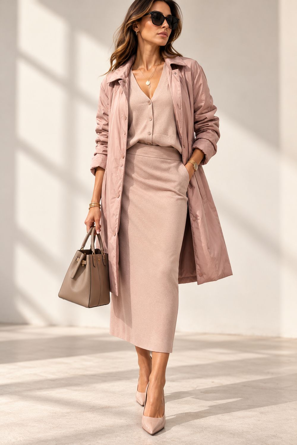 MAXMARA MM - giaccone rosa cipria