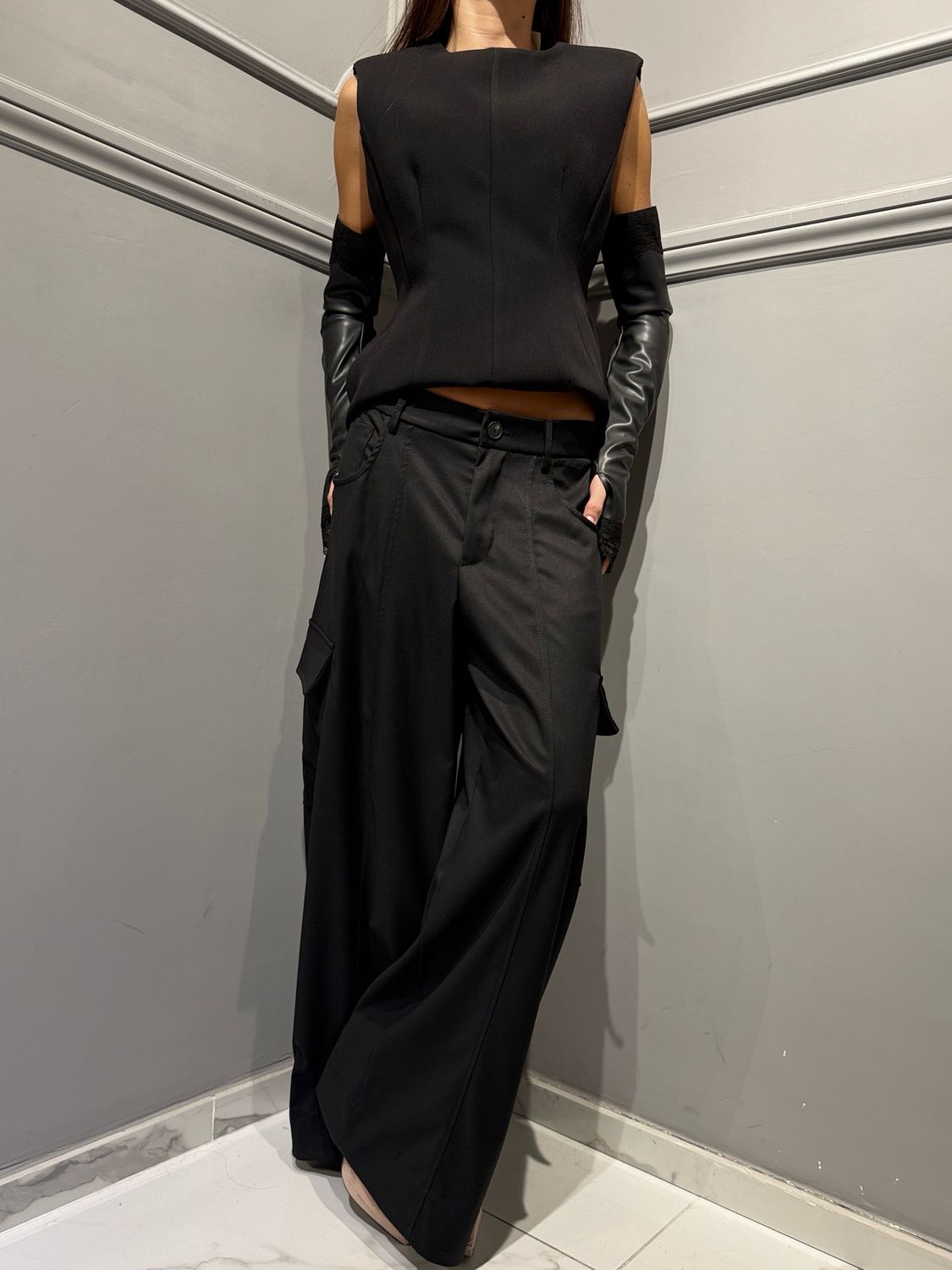 Tensione in - Pantalone Lungo WA756 Nero