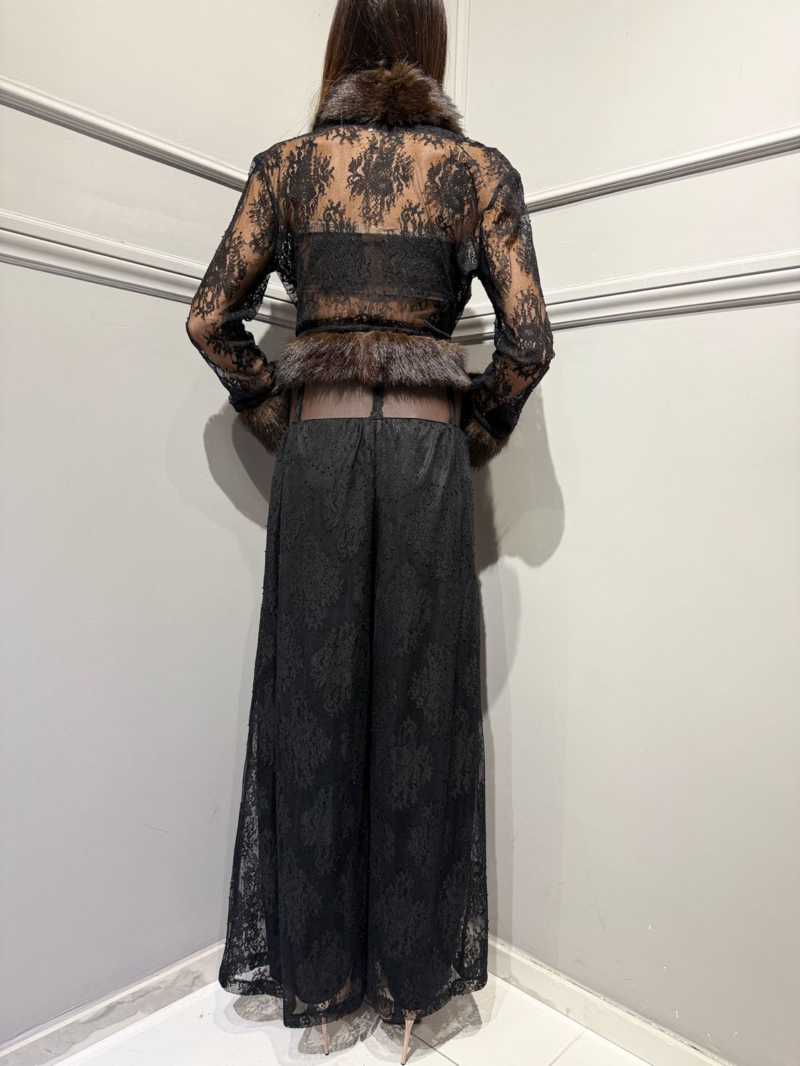 MOTEL - Pantalone con cintura 104-P1072FW26N Nero