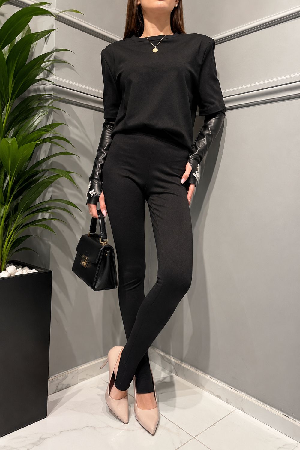 Tensione In - pantalone con staffe VW1156 nero