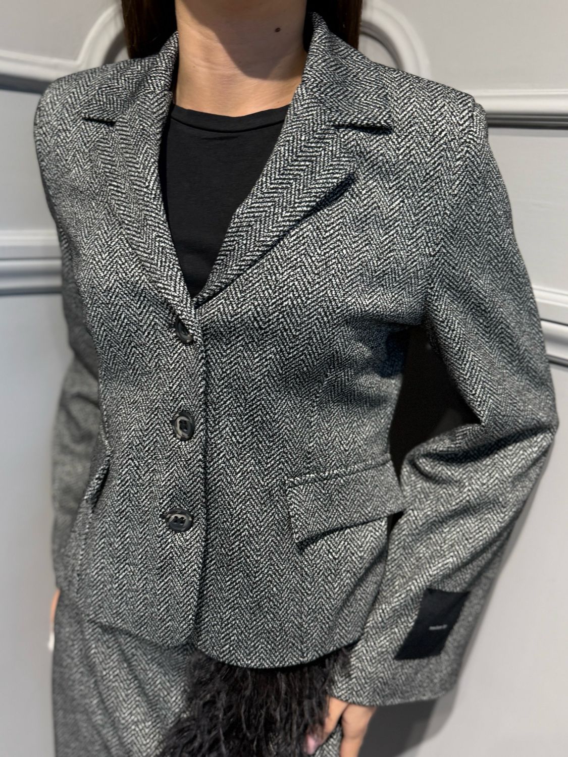 Tensione in - Giacca 27B6861 Nero/Bianco