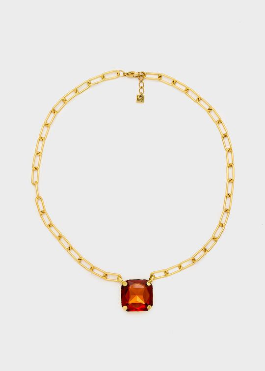NALI' - Collana vale con pietra rossa