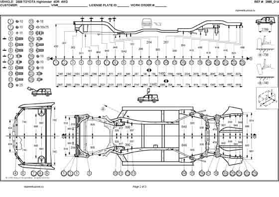 Чертежи контрольных точек toyota cresta 100