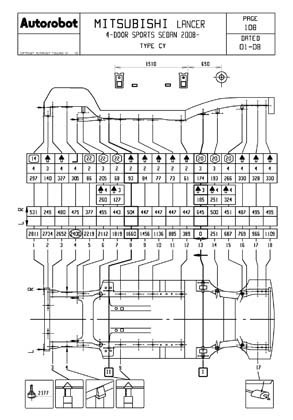 Кузов лансер 9 схема
