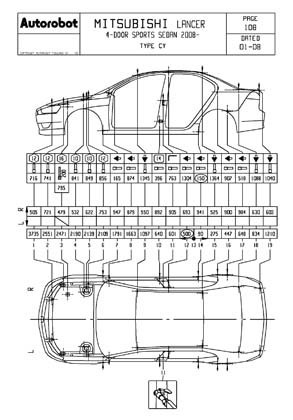 Кузов лансер 9 схема