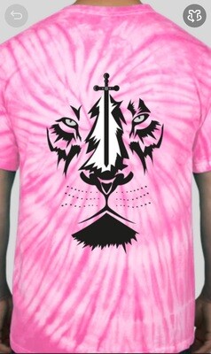 *Preorder Now* T-Shirt Pink Tie Dye - Back Sketched