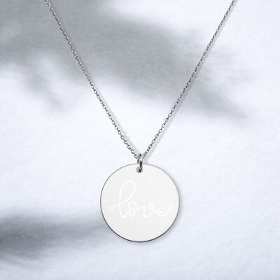 Necklace Silver - Love Engraved 