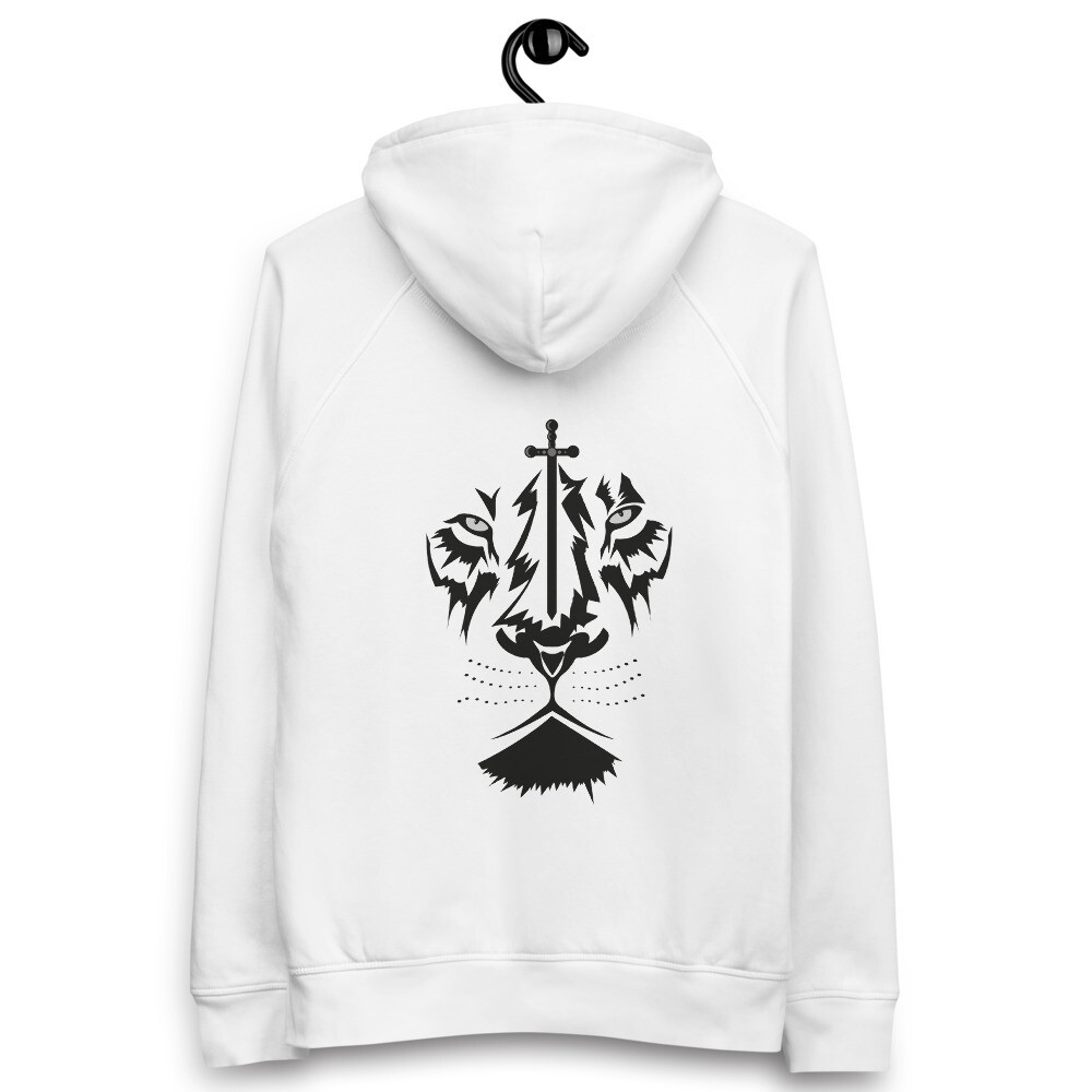 Hoodie Pullover White - Back Sketched