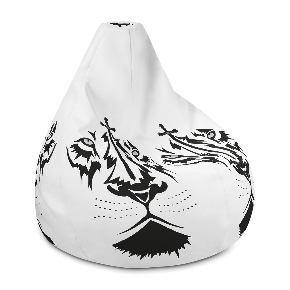 Bean Bag Chair w/ filling - Hidden Lions Full Sketched