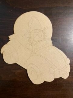 Wood Cut Out  for Large Just Zooming Ornament -  7" high x 8"wide