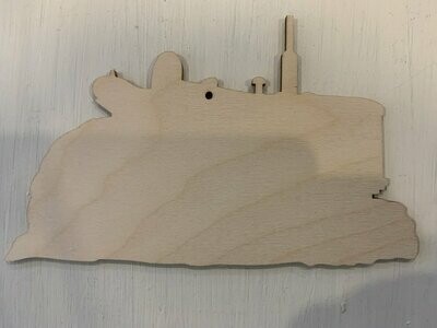 wood cut out for Tractor ornament