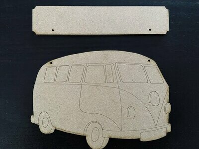 Wood cut out for Hippy Van Ornament