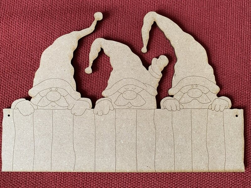 Reindeer Crossing Wood Cut Out