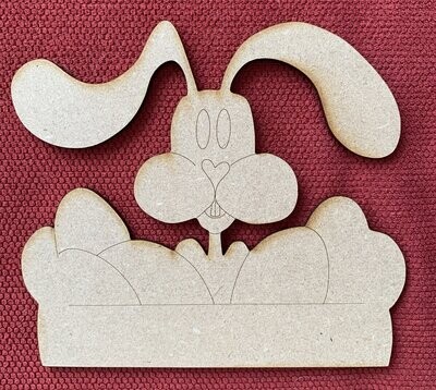 Bunny Kisses, Easter Wishes wood ornament