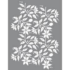 Jacobean Floral Stencil