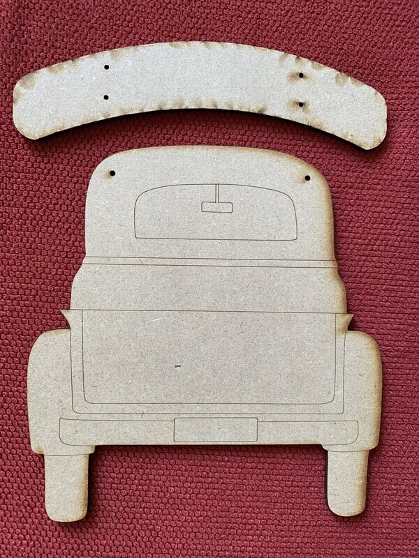 Ornament Wood Cut Out for Truck with top Sign (Fall Festival & Special Delivery)