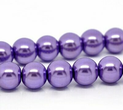 20 perles nacrées Renaissance 10 mm violet