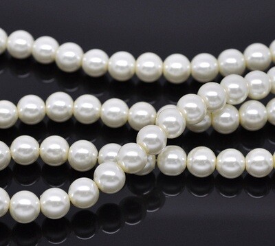 20 perles nacrées Renaissance 10 mm blanc