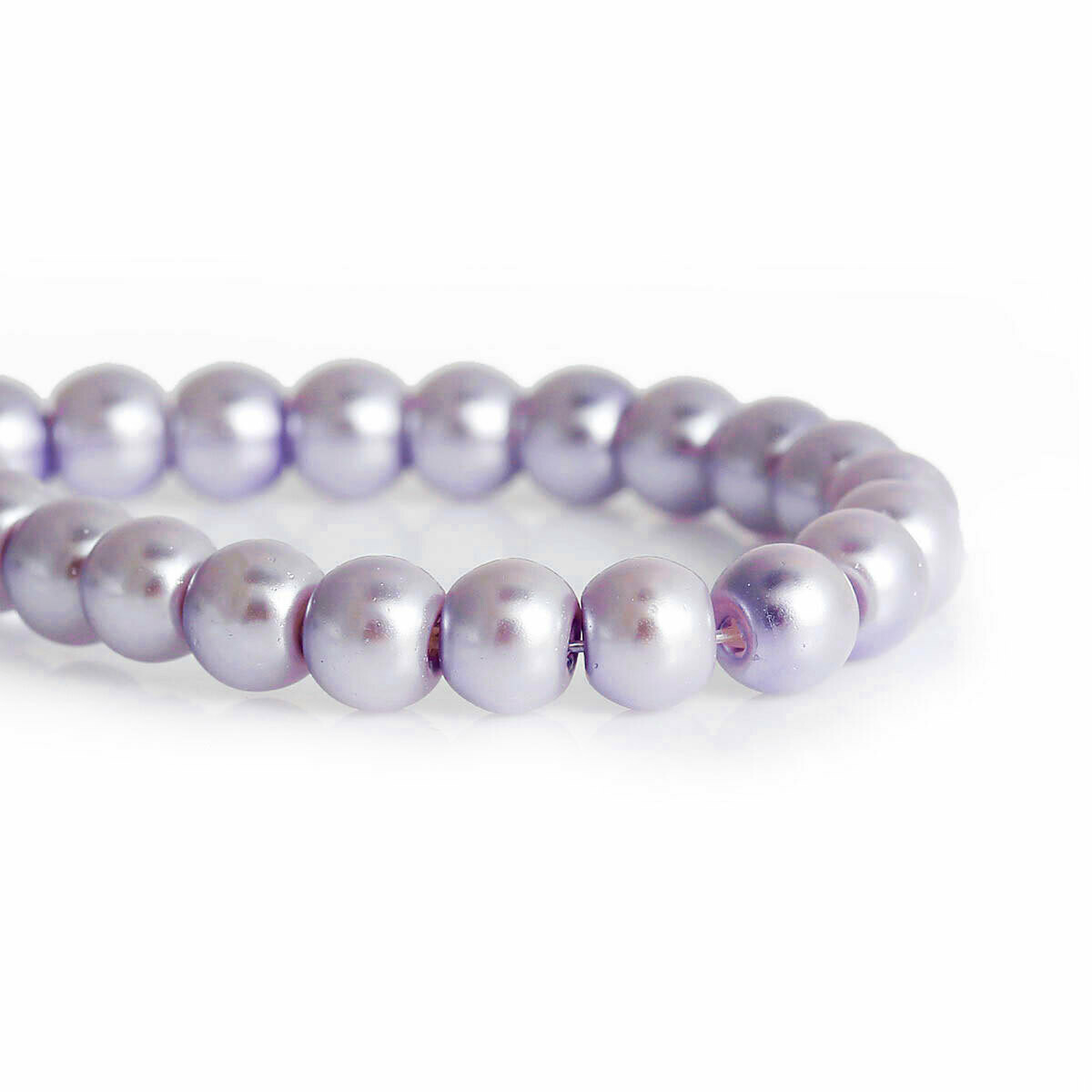 30 perles nacrées Renaissance 8 mm mauve