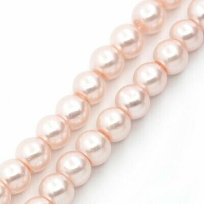 100 perles nacrées Renaissance 4 mm rose clair
