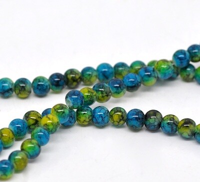 100 perles en verre turquoise vert anis 4 mm