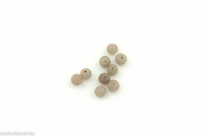 100 perles de verre artisanal 4 mm environ gris souris