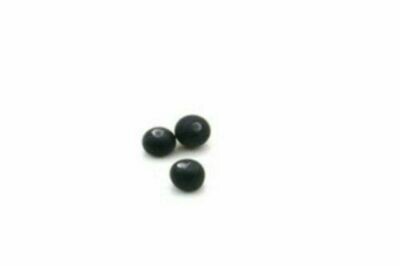 100 perles de verre artisanal 4 mm environ noir mat
