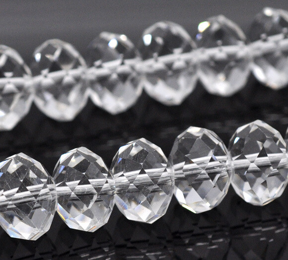 20 perles donut crystal cristal de Chine 12 x 8,2 mm