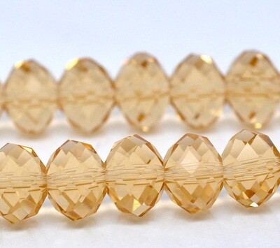 20 donuts 10 x 7,4 mm perles donut champagne cristal de Chine