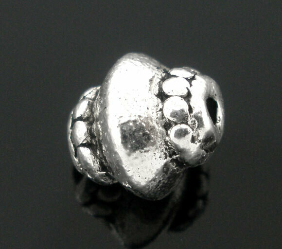 20 perles intercalaires tambour 5 x 7 mm