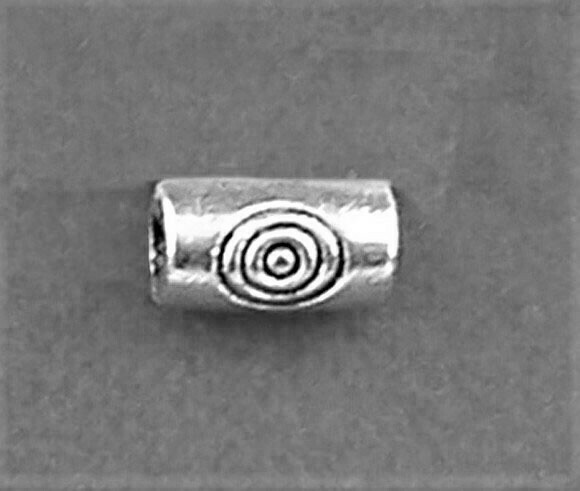50 tubes perles intercalaires cylindres en argent tibétain motif fleur 5x3 mm