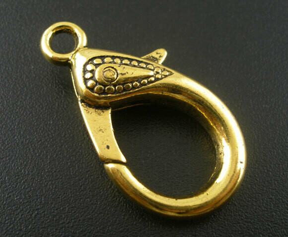 Gros mousqueton doré 31 x 16 mm