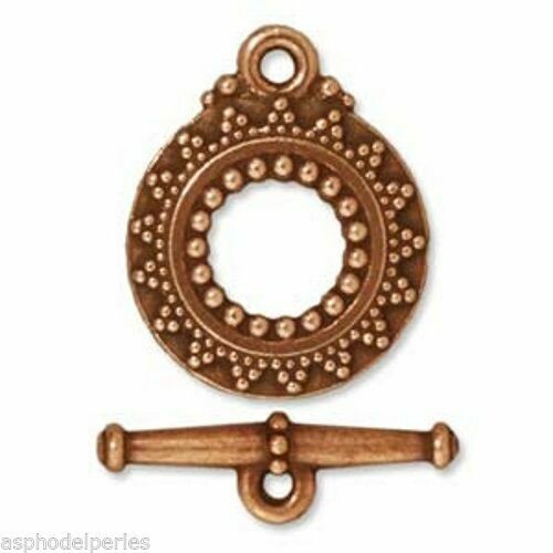 Fermoir en T toggle clasp cuivré 20 mm