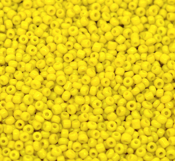 20 g de perles de rocaille économique jaune taille 10