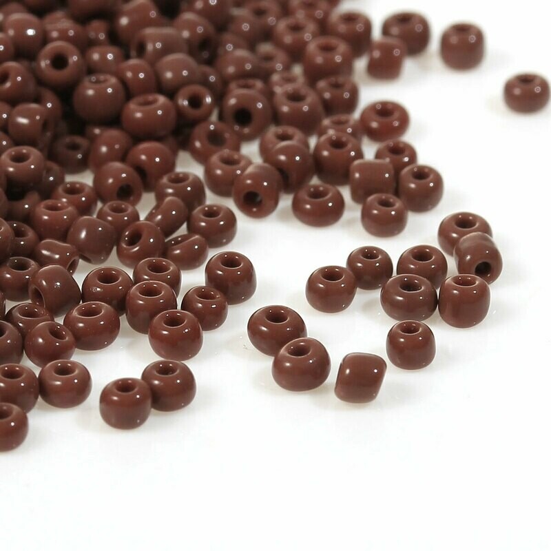 20 g de perles de rocaille économique marron 10