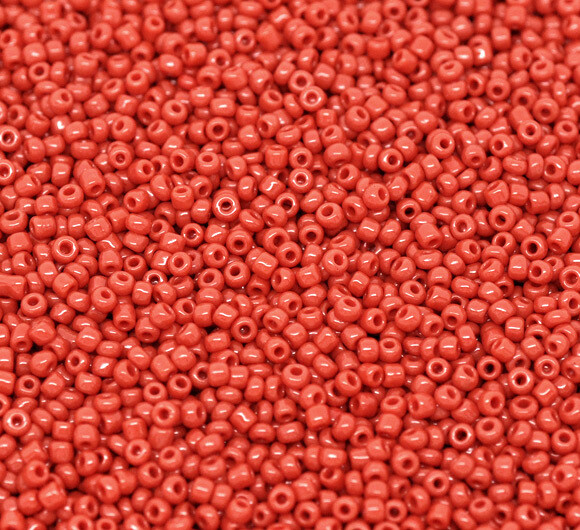 20 g de perles de rocaille économique orange foncé taille 10