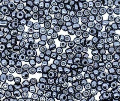 20 g de perles de rocaille enfant économique noir hématite taille 10