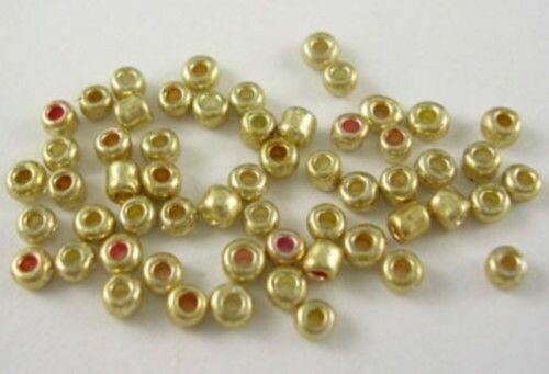 20 g de perles de rocaille enfant économique couleur bronze taille 12