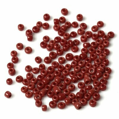 40 g de perles de rocaille économique rouge marron taille 8
